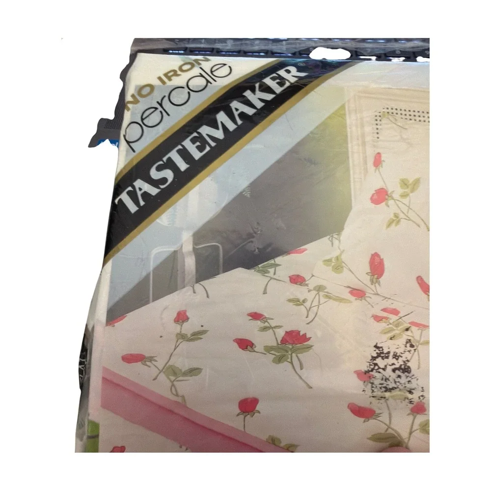 Vintage Tastemaker Twin Flat Sheet Empress Rose Cottagecore Floral Shabby Chic